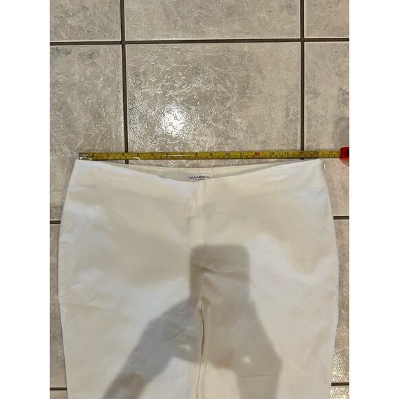 Rivamonti Women's White Side Zip Stretch Size 12 Ankle Pants - Picture 5 of 7